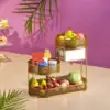 Countertop Fruit Basket Metal Wire Storage Basket Counter Serving Tray Space Saver Serving Stand Vegetables Storage Rack 3