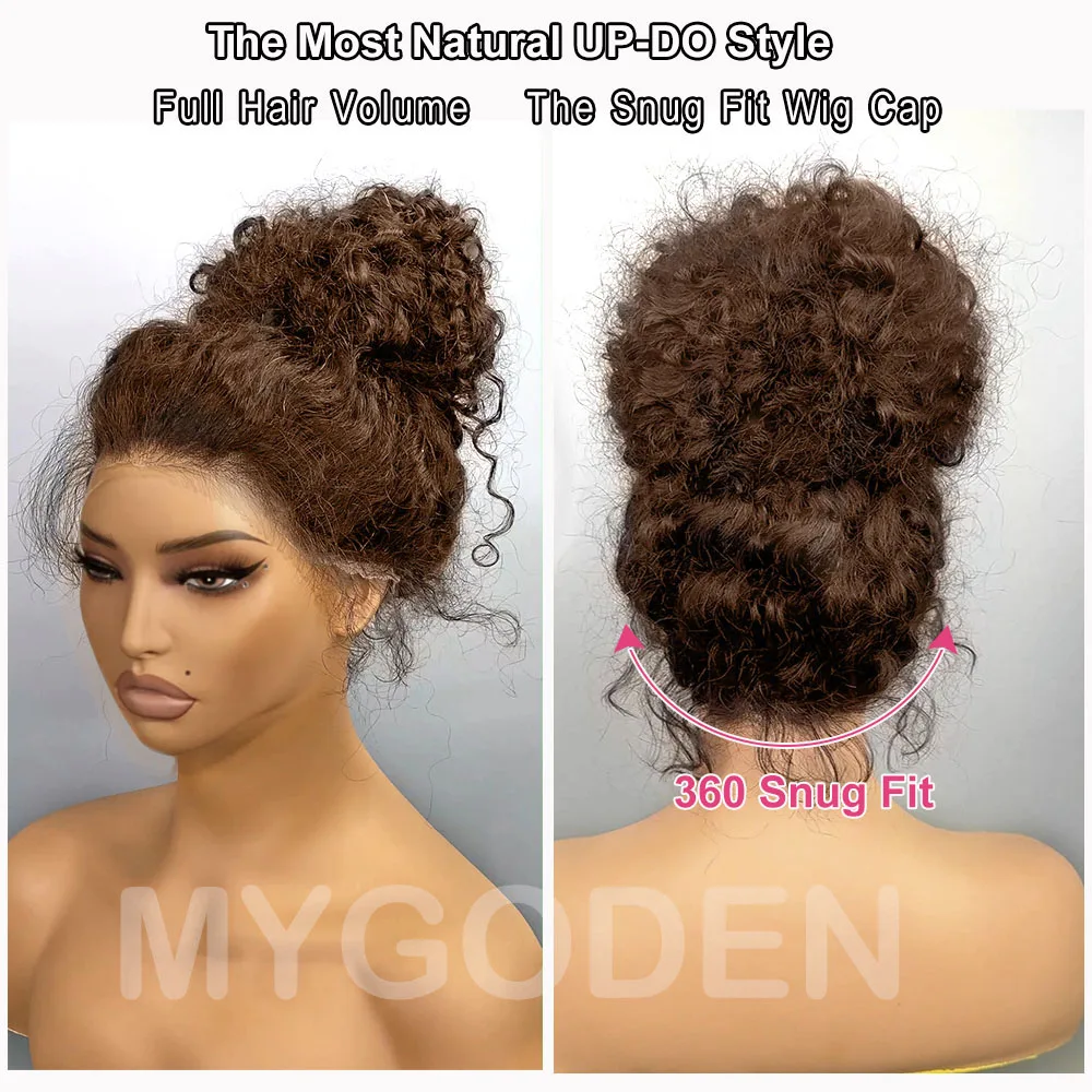 360 Full HD Lace Glueless Wig Human Hair Deep Curly Wave Frontal 250 Density lace front wig human hair wigs 360 lace wig