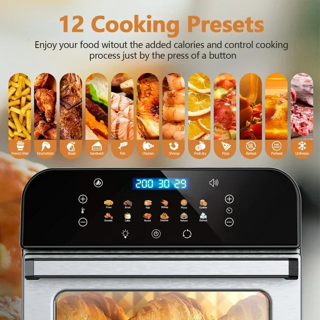 WHALL Toaster Oven, 12QT Air Fryer 5