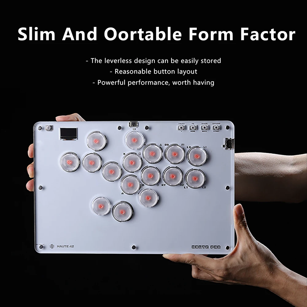 Haute42 Joystick Hitbox tastiera Arcade Stick Controller per PS4/PS3 // Switch/Steam Mini Arcade Hitbox Controller Fight Sticks PC