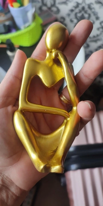 Contemplative Muse, Resin Abstract Thinker Statue for Home and Office Decor photo review