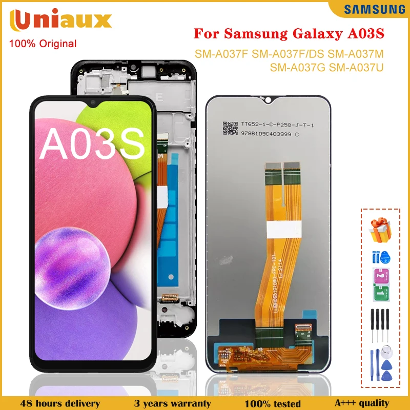 

6.5" Original For Samsung Galaxy A03s LCD Display Touch Screen with Frame For Galaxy A03S SM-A037F/DS SM-A037M SM-A037G Display