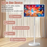 Téléviseur intelligent portable de 32 pouces, écran tactile 60 Hz 1080p, batterie de 15 000 mAh, téléviseur Android à roulettes et réglable en hauteur, caméra 13 MP, 6 Go + 128 Go 5