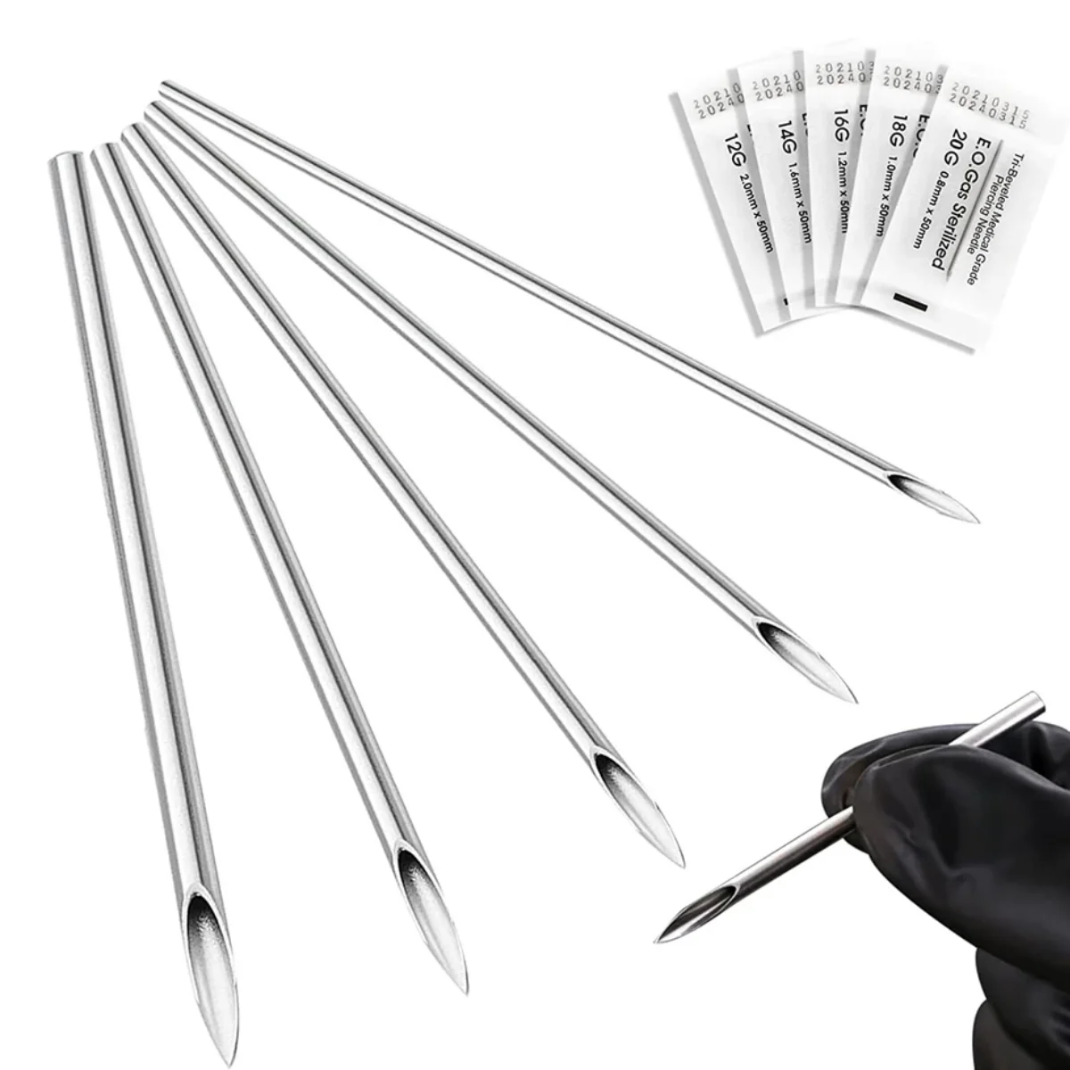 Cánulas para Piercing (100 piezas) - Agujas Desechables y Estériles de Alta Precisión