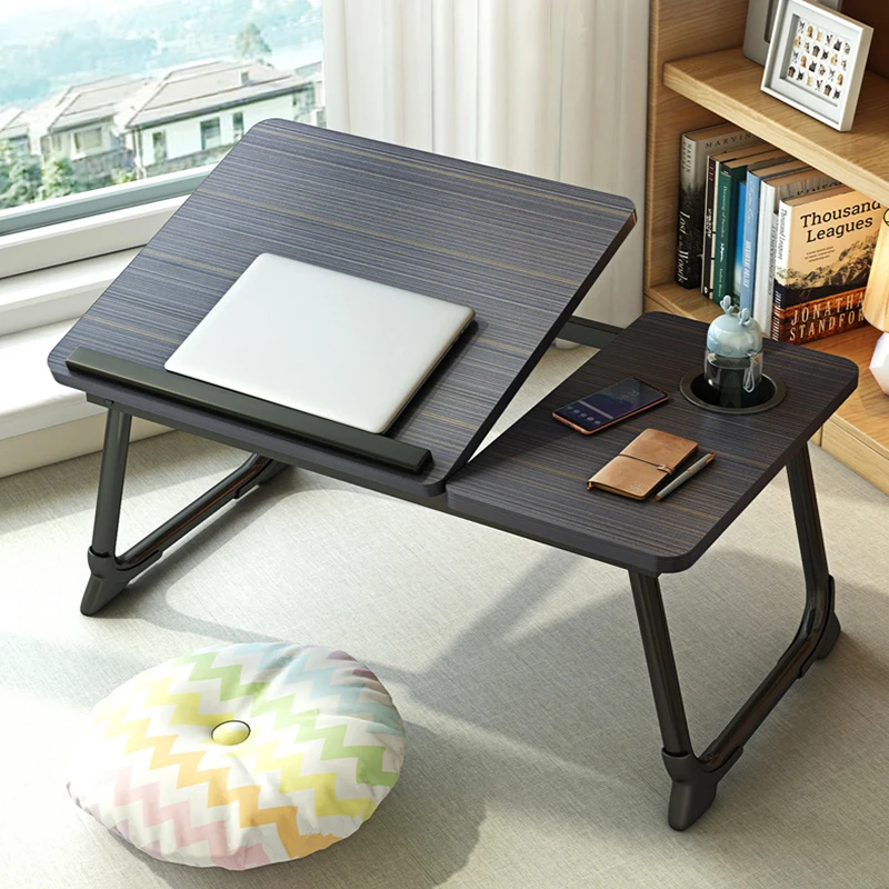 Folding Laptop Desk for Bed & Sofa Laptop Bed Tray Table Desk Portable Lap Desk for Study and Reading Bed Top Tray Table sugift 30 inch personal folding table adjustable resin tv tray white