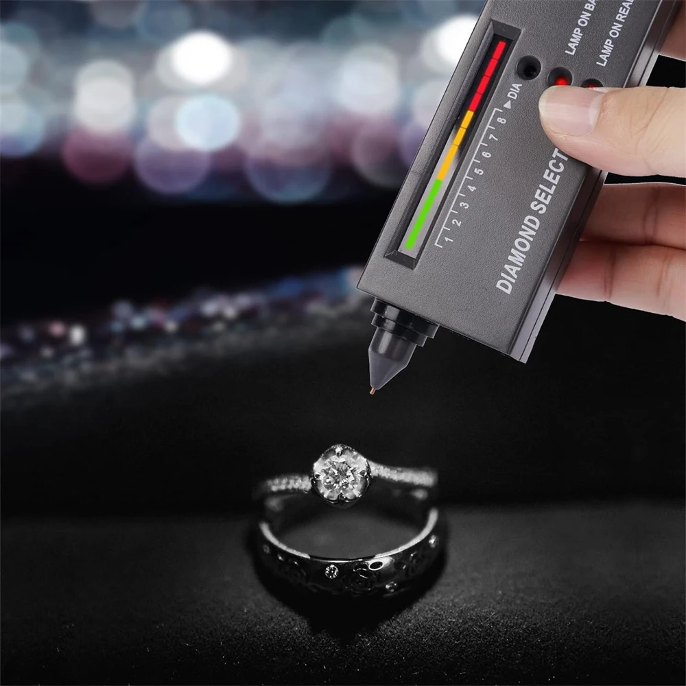 Diamond Tester 1PC Diamond Tester Pen High Accuracy Accurate Easy Distinguish LCD Display Fast Diamond Selector Tool（No battery）