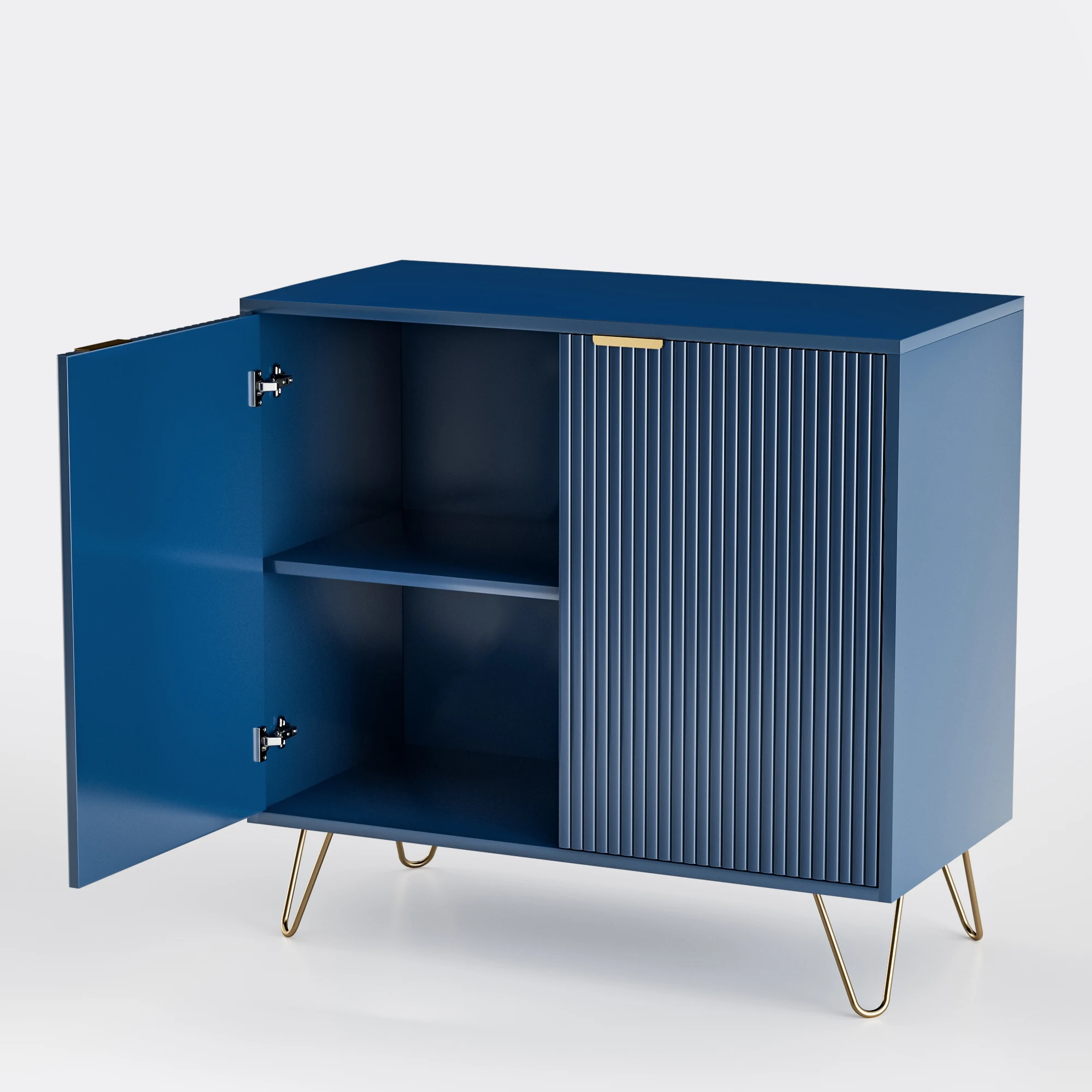 Rosahqnda Sideboard, Küchenschrank, Aufbewahrungsschrank mit 2 Türen, für Küche, Wohnzimmer, Flur und Esszimmer – Detail 22