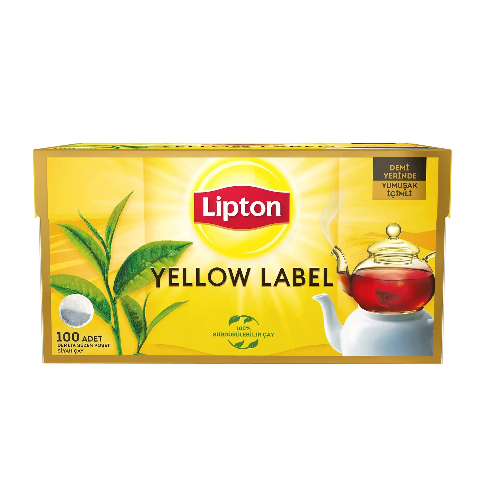 

Чайный пакетик Lipton с желтой этикеткой, 100 шт.