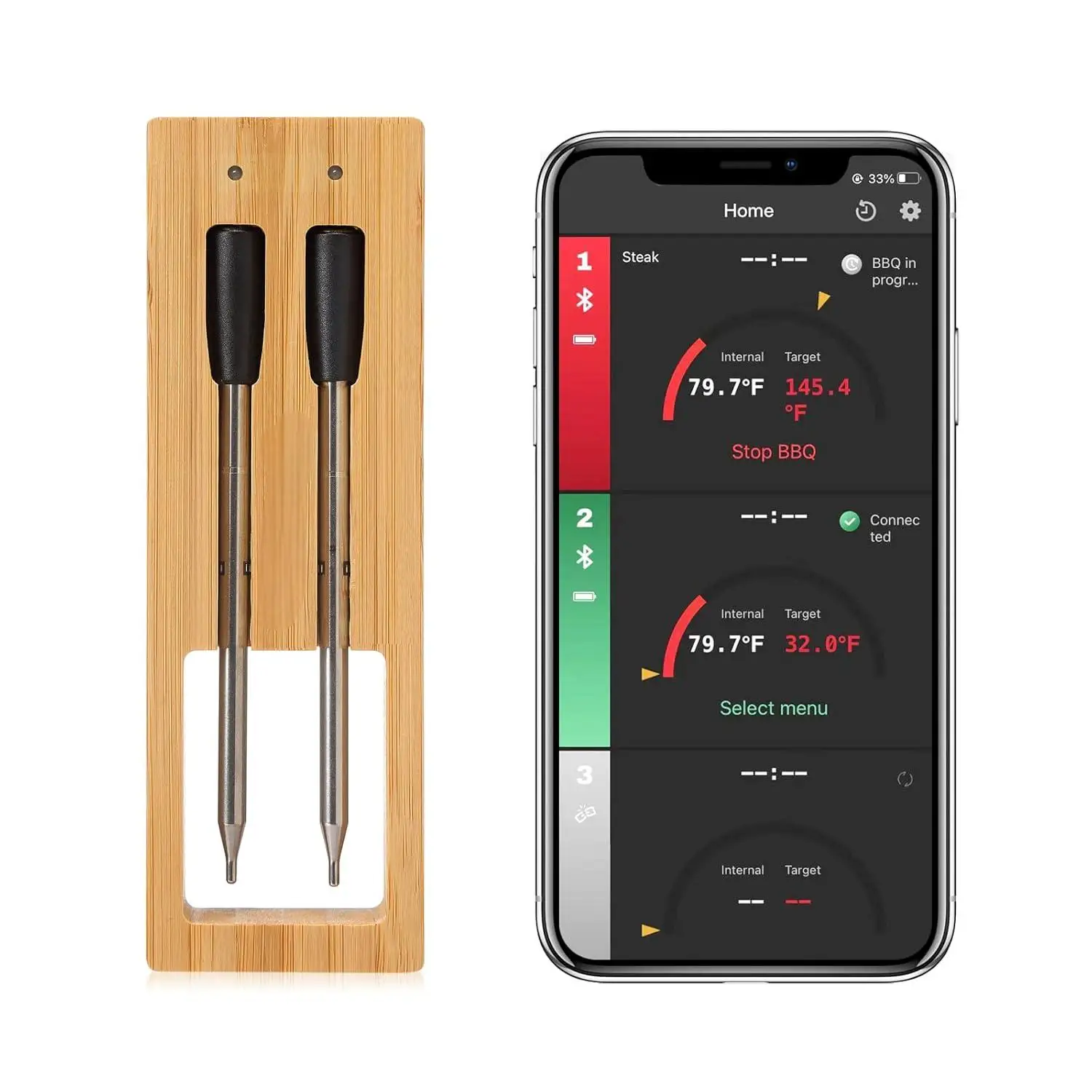 NONE Wireless Meat Thermometer Bluetooth 5.2 5