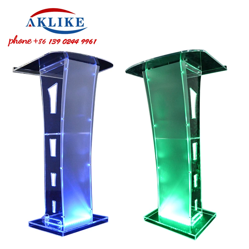 nouveau design personnalisé acrylique podium pupitre pupitre/verre  organique église chaire/clair acrylique église chaire