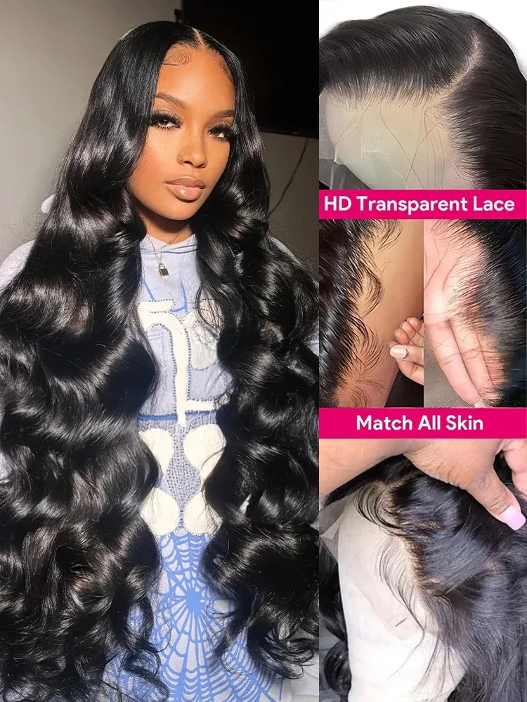 High Density 13x6 13x4 HD Lace Frontal Wigs Body Wave 100