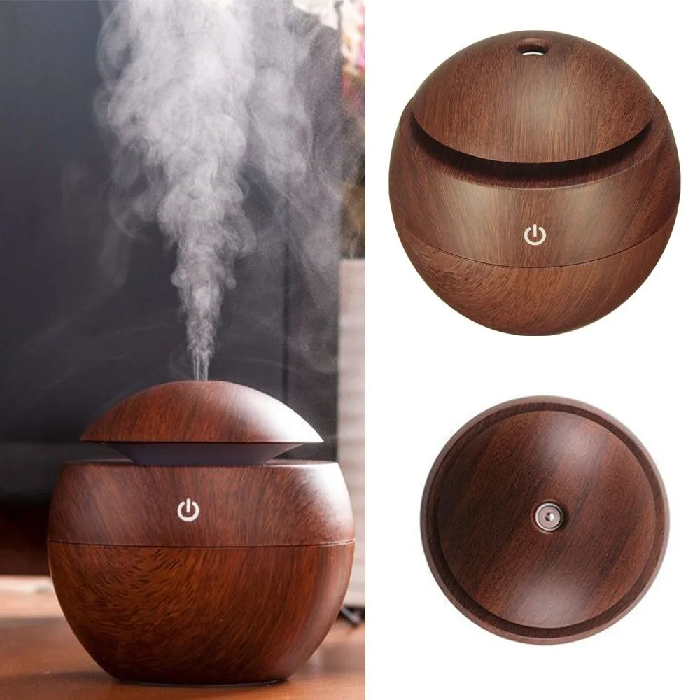 Umidificador Ar 130ml Difusor Ultrassônico Portátil Usb Led Purificador Aroma Mini Esfera