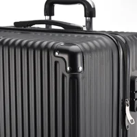 Rosahqnda Ensemble de valises à roulettes 3 pièces 4 roues universelles Étui de verrouillage ABS Manchon rigide Rangement de voyage 4