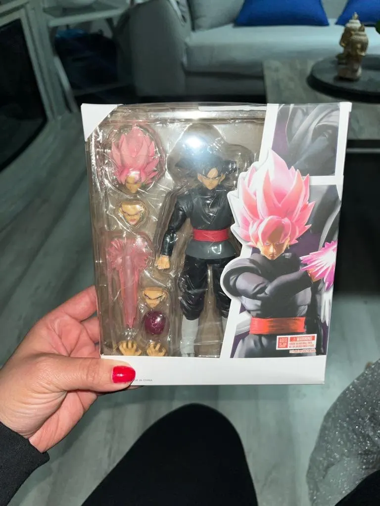 14cm Anime Dragon Ball Black Goku Zamasu Action Figure Super Saiyan Movie Version Dbz Model With Multiple Accessories Toys photo review