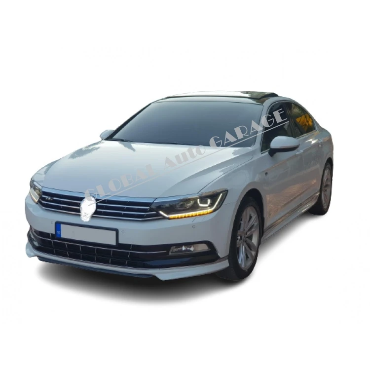 

For VOLKSWAGEN PASSAT B8 2015-2018 Front Bumper Attachment Lip Unpainted painted Dual Color Splitter Diffuser Universal Bumper