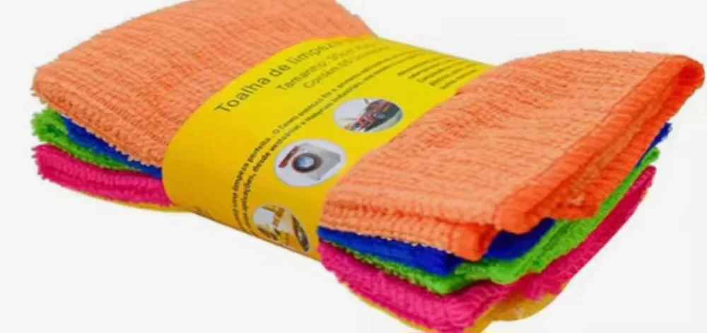 Pano Microfibra Automotiva Flanela Anti-risco 30x30 (5 Uni) - Neverdie Store photo review