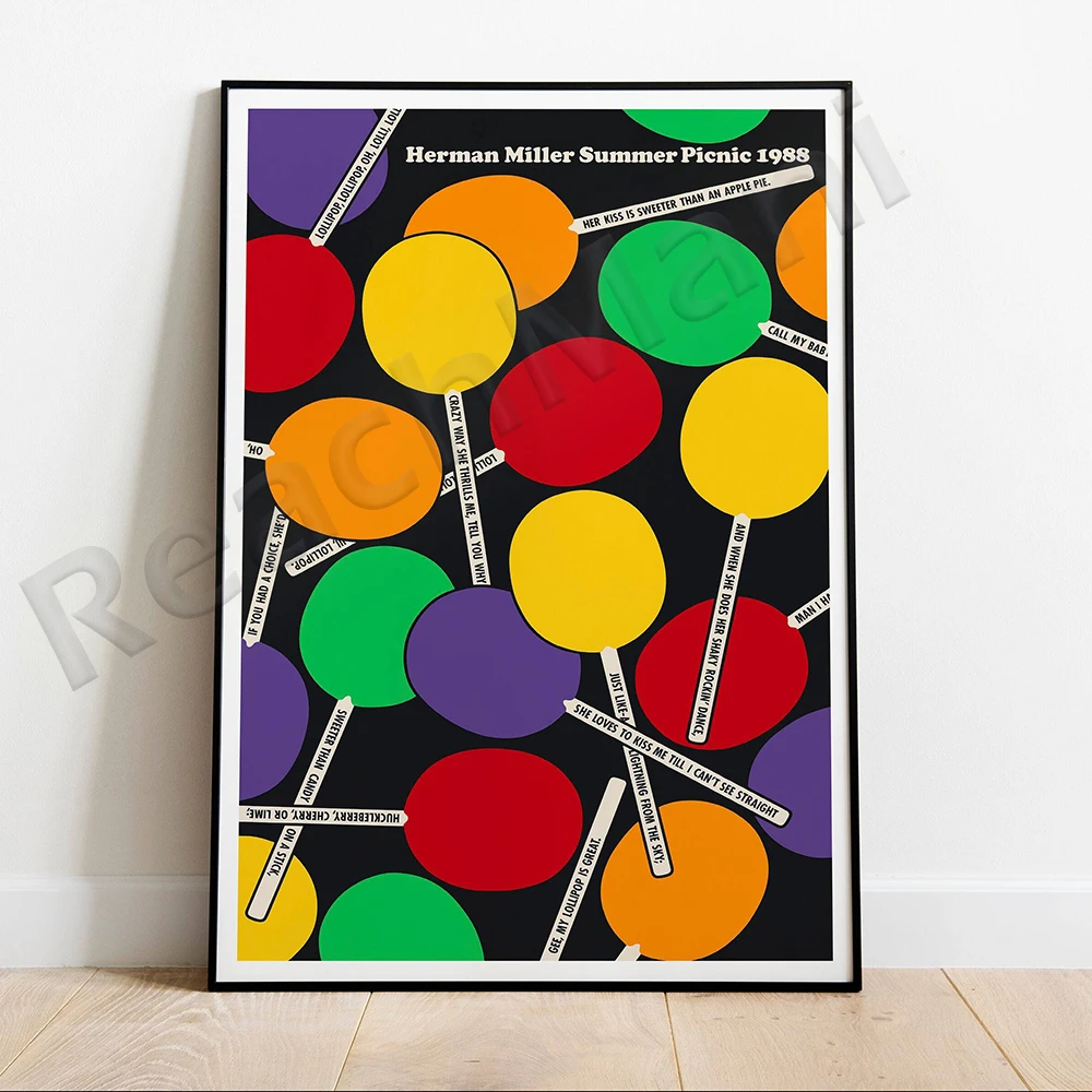 Herman Miller Poster, Summer 1980 Picnic, Chair Portrait