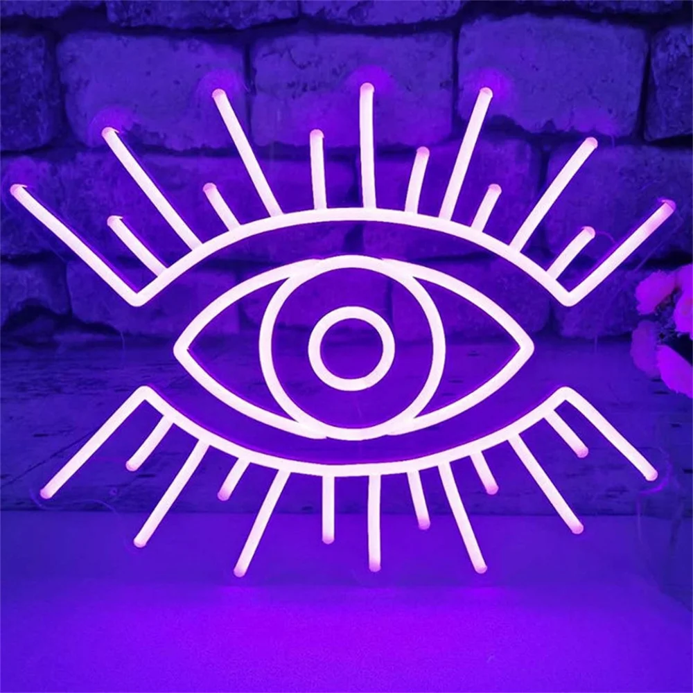 

Неоновая вывеска на заказ, настенная светодиодсветодиодный неоновая вывеска, неоновая вывеска сглаза, неоновая светодиодсветодиодный вывеска сглаза, религиозсветильник свет, эстетический свет