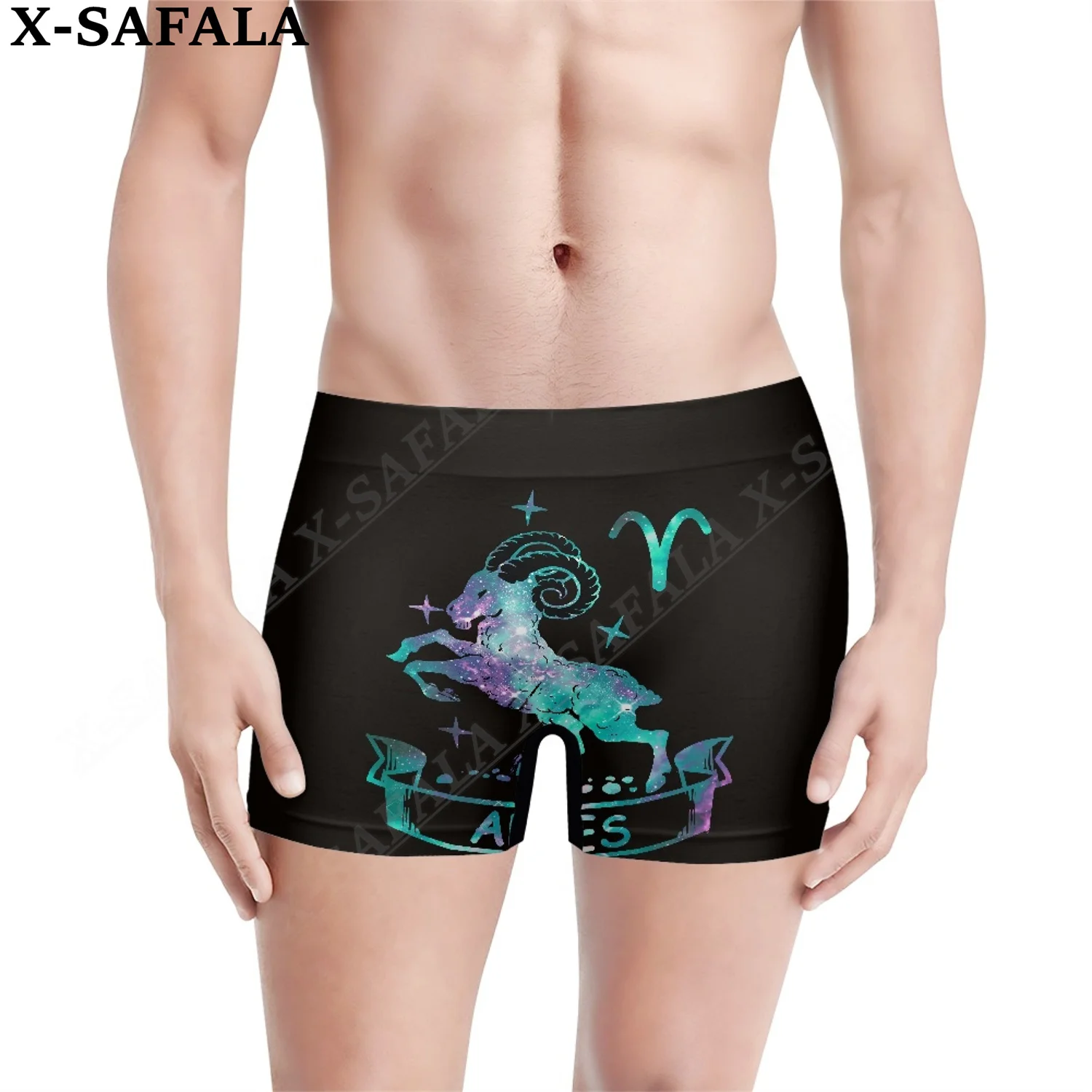 

Высококачественное Мужское нижнее белье 12 знаков зодиака Овен с 3D принтом, бесшовные брюки, высокоэластичные купальники, пляжные плавки