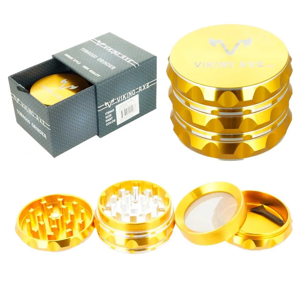 Gold Aluminum Viking Axe Herb Spice Grinder