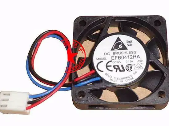 

Серверный охлаждающий вентилятор Delta Electronics EFB0412HA F00, 12 В постоянного тока, 0,12 А, 40x40x10 мм, 3-проводной