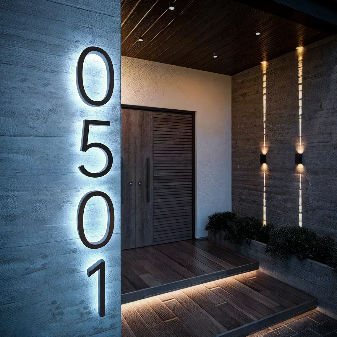 Illuminated Address Number Signs LED Metal 3D Backlit House Numbers Modern Homes Perfect Hotels Resort door address sign,metal house plates,sign display