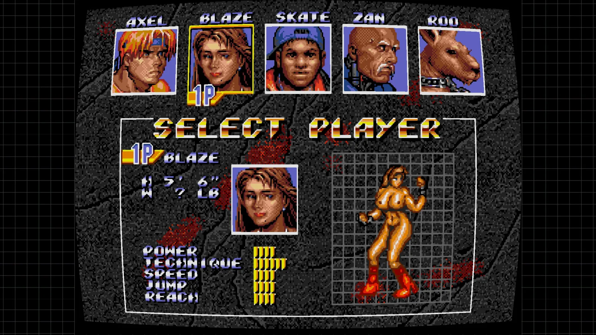 ストリート・オブ・レイジ 2 と 3 ネイキッド・ブレイズ 16ビット