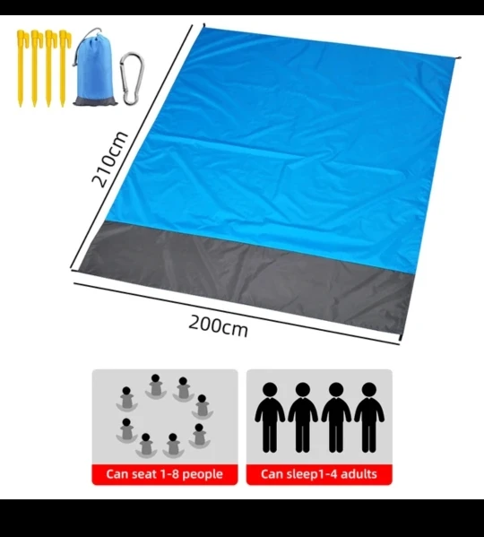 Waterproof Beach Mat Extra Large Outdoor Camping Mat Blanket Folding Sand Free Pocket Mattress Portable Lightweight Picnic Mat photo review