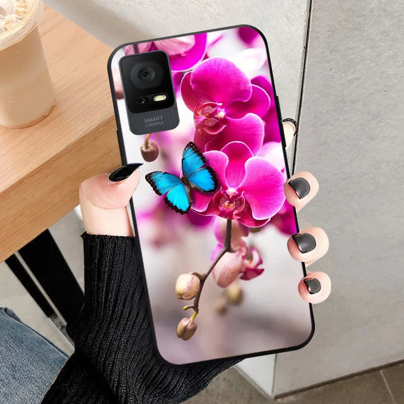 Shockproof Black Silicone Phone Case - 6.6 Protective Back Cover Bumper Shell