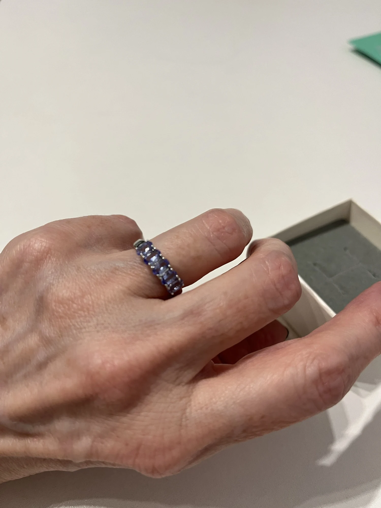 Bague en argent et tanzanite -Tanzargentées