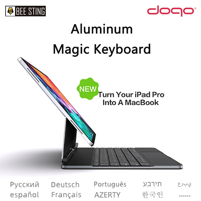 Magic Keyboard For Apple Ipad Pro 11 Air 4 5 10.9 2022 2021 2020 2018  Korean Russian Spanish Portuguese Magnetic Case Keyboard - Tablets &  E-books Case - AliExpress