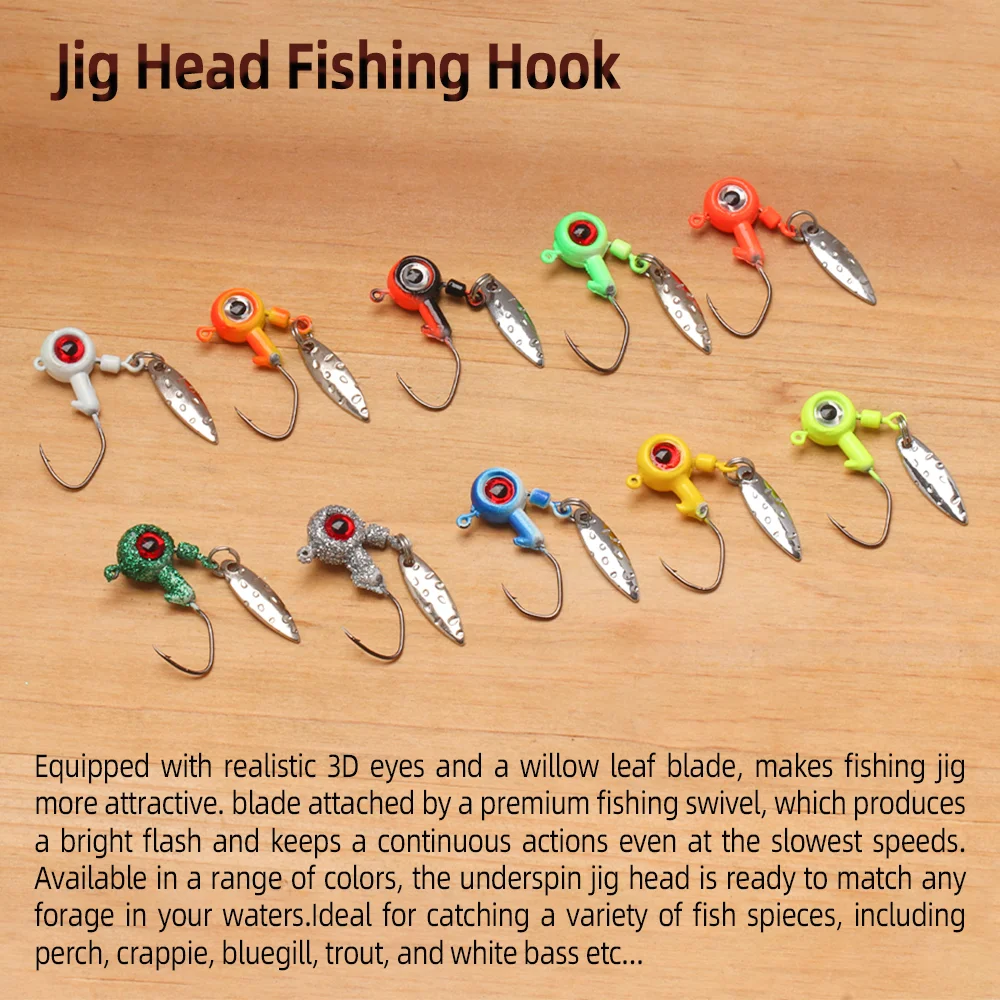 Fishing Tackle 10 Pack Crappie Jig Freshwater Fishing Jig