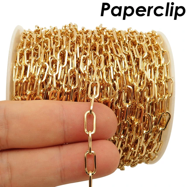 10 Meters - Stainless Steel Chain Tarnish Free Gold Silver Bulk Curb Chain  by the Length Yard Foot Spool for Jewelry Making - AliExpress