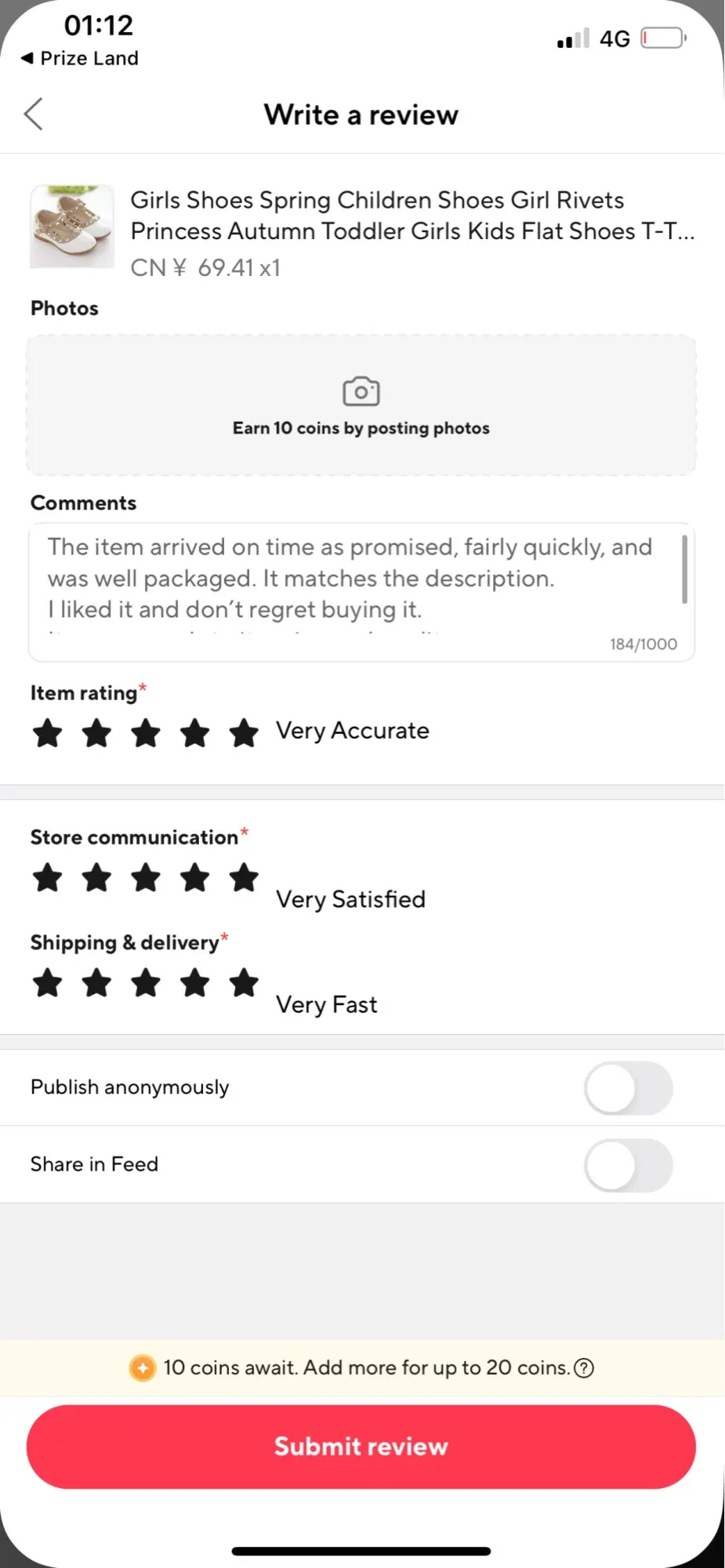 Girls T-Tied Flat Shoes photo review