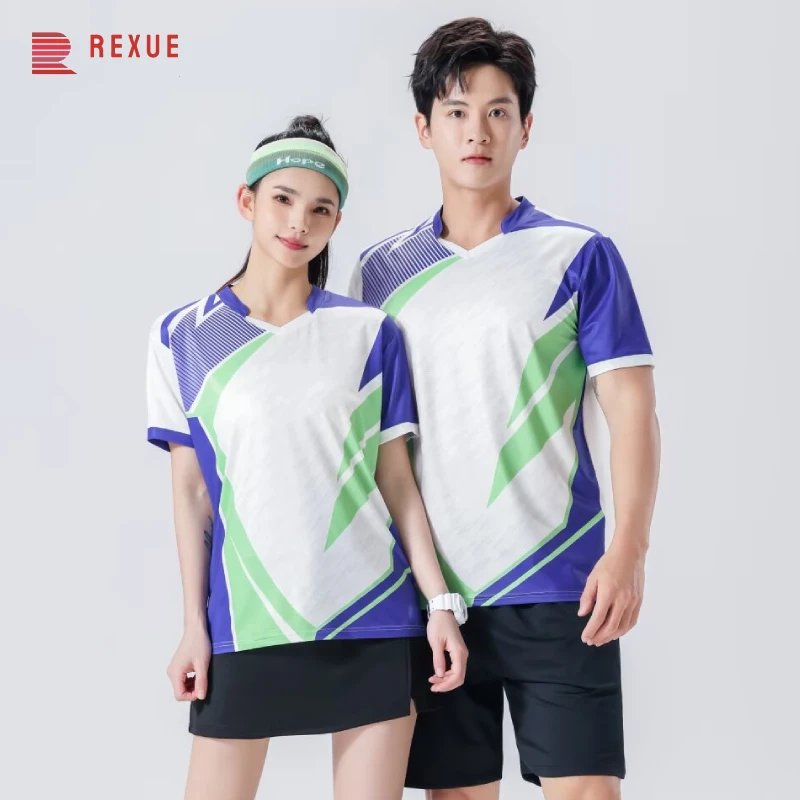 Men/Women/Kids Badminton Table Tennis T-Shirt Clothes Training Exercise Breathable Quick-dry Fabric