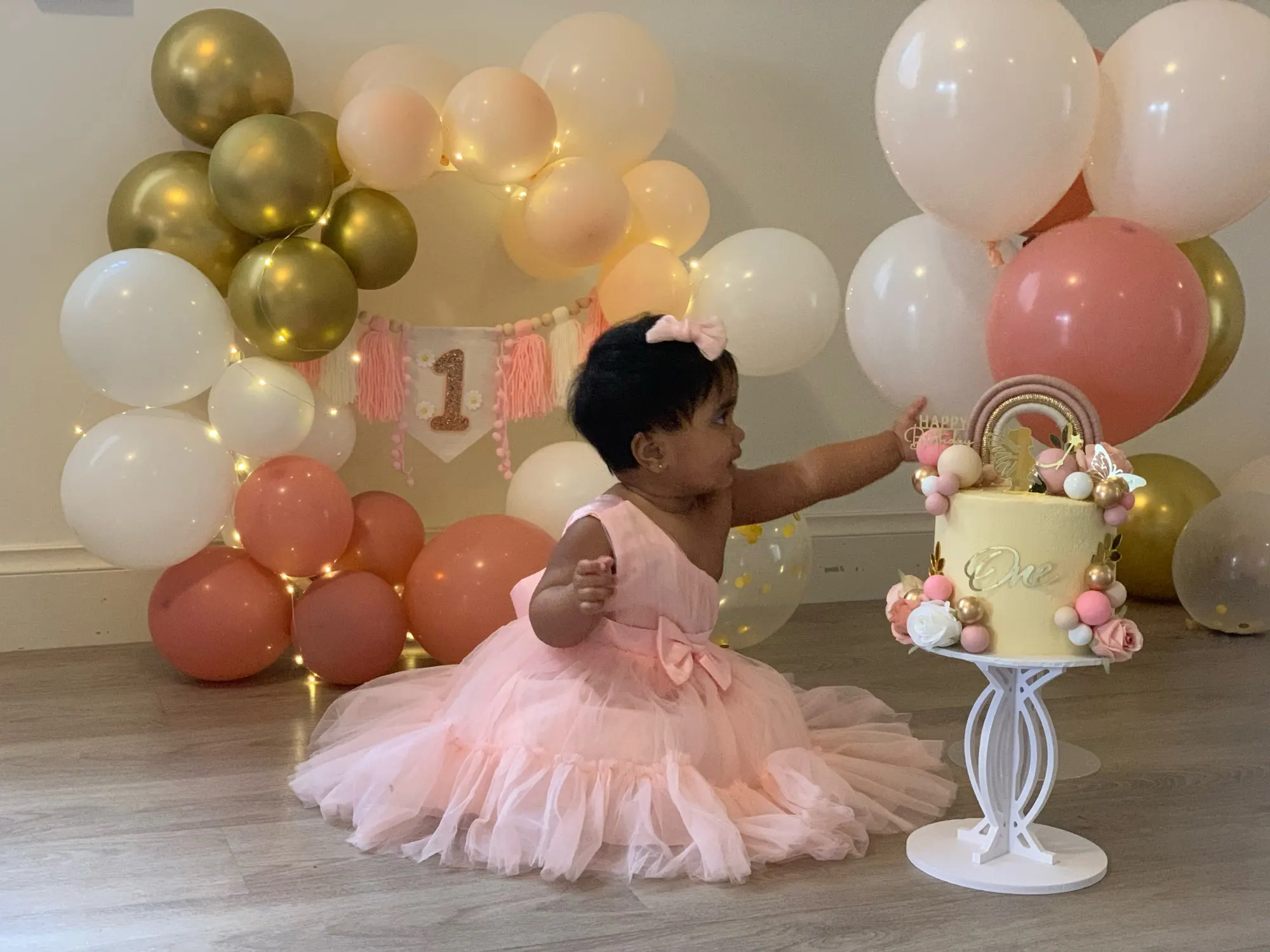 Retro Pink White Gold Balloons Garland Arch Kit Birthday Party Decoration Kids Baby Shower Wedding Party Supplies Letax Ballons photo review