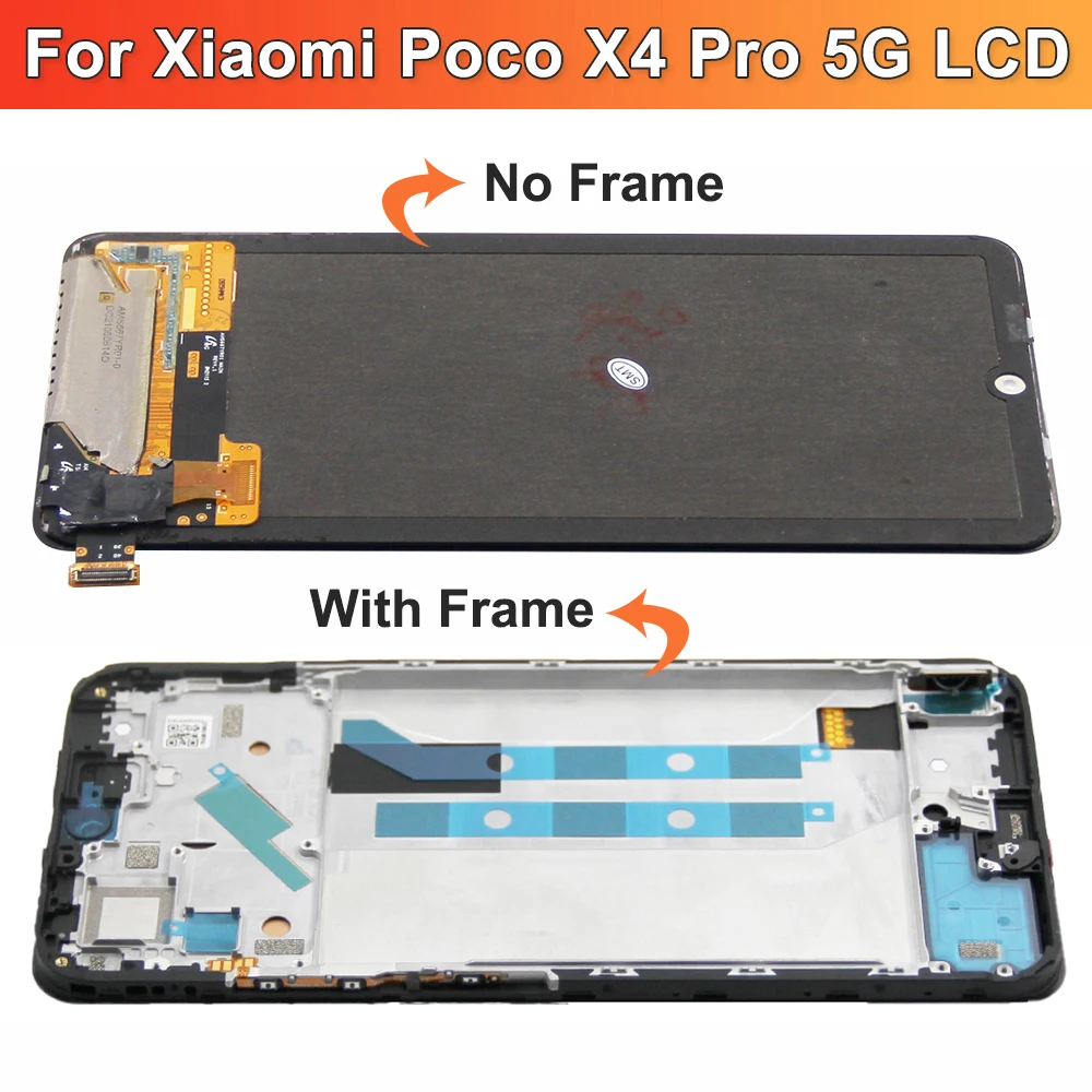 Super AMOLED For Xiaomi POCO X4 Pro 5G LCD Display Touch Screen Digitizer Assembly Replacement For Xiaomi Poco X4 Pro 5G Screen