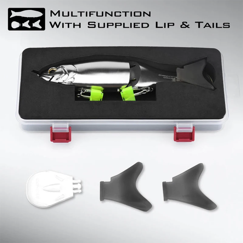 Gomexus サイバーベイト240 ケース付き Gomexus Cyberbait 240 Metal Glide Bait with Lip & Tails