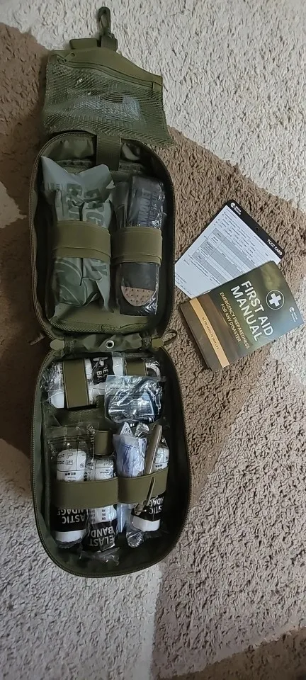 Rhino First Aid Survival Kit Tactical IFAK Pouch Supplied Camping photo review