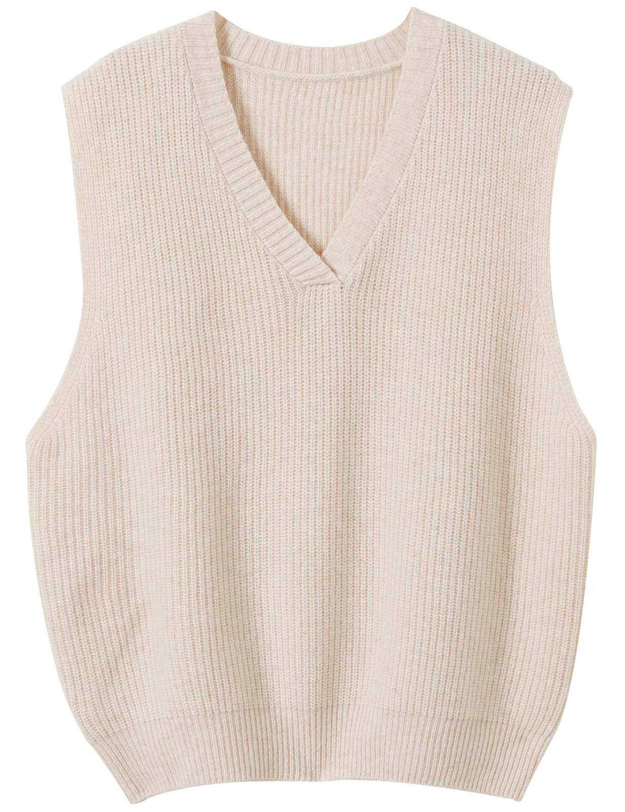

LONGMING Women's Sweater Vest 100% Merino Wool Sweater Vest V Neck 2023 Fall Winter Warm Sleeveless Knit Pullover Female clothes