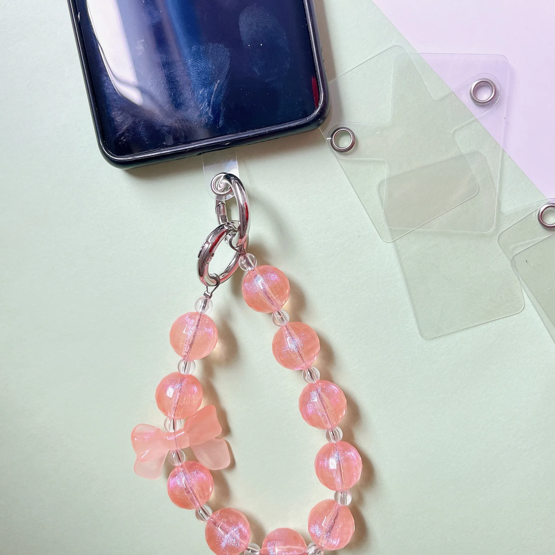 1/3/5/10 Pcs Mobile Phone Lanyard Patch Male Anti-lost Fixed Card Shell Connection Pendant Without Lanyard Hole Transparent Clip