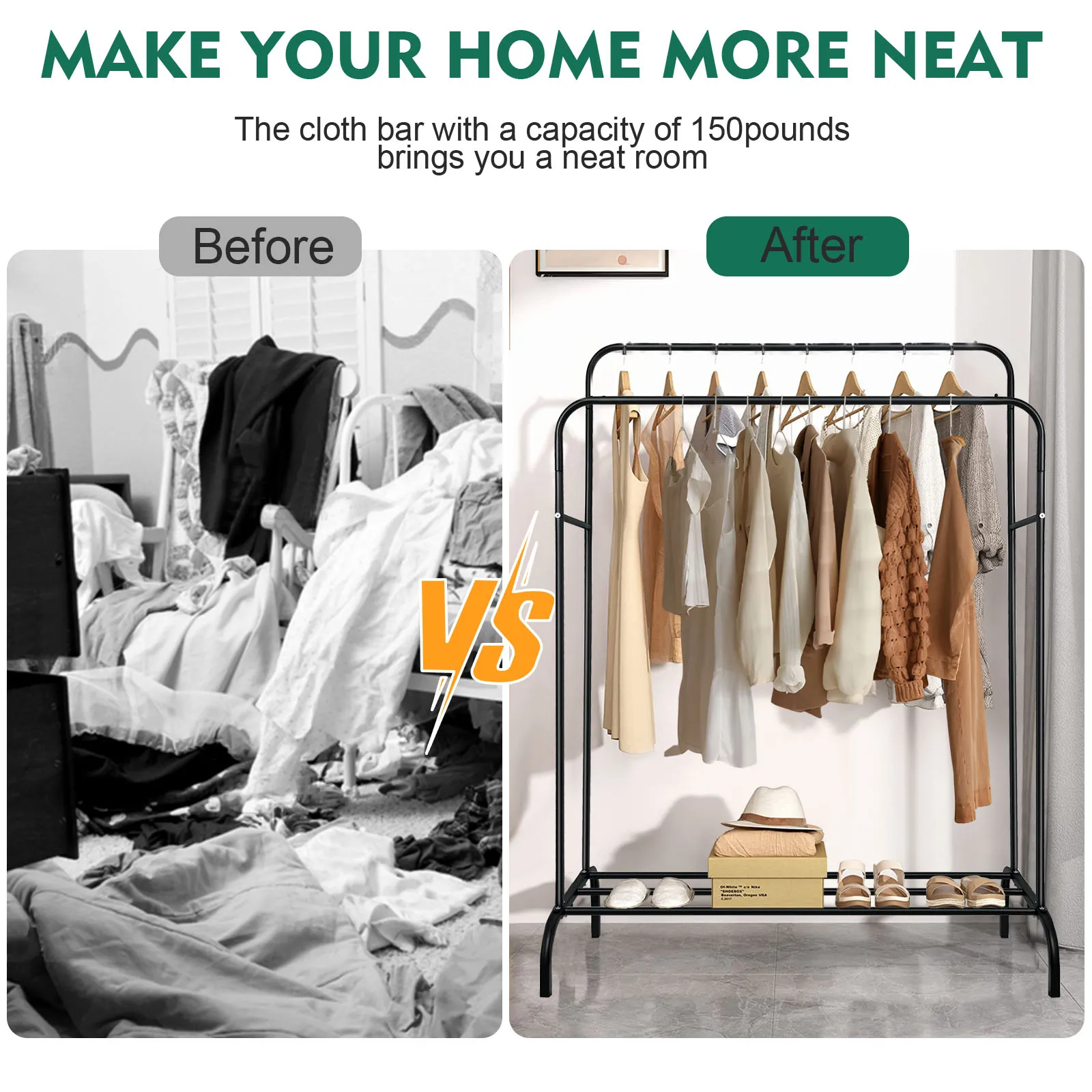 أرفف تخزين ملابس متعددة الأغراض