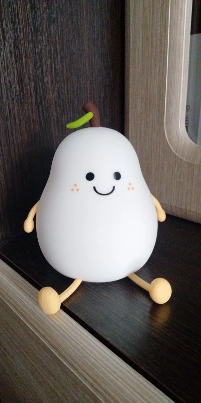LED Pear Night Light - Soft Silicone Dimmable Nursery Lamp with 7 Colors photo review