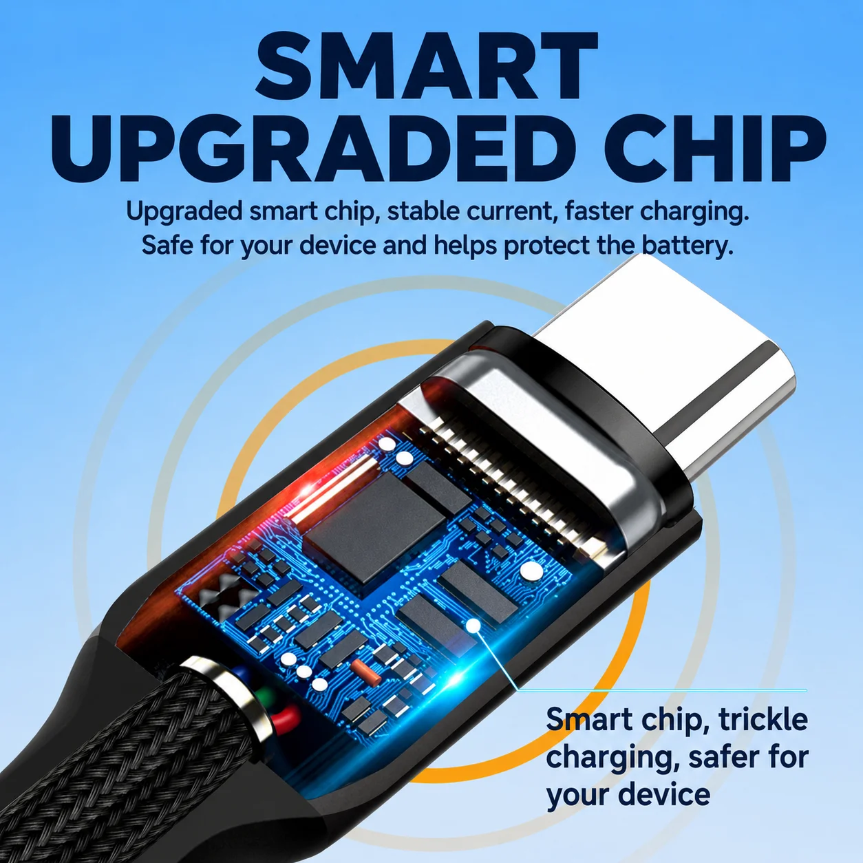 Fast Charging USB A to C Nylon Braided Cable - Durable & High-Speed Data Transfer