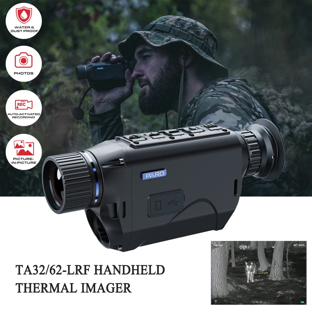 PARD TA32-LRF/TA62-LRF Handheld Thermal Imaging Scope Spotter Hunting Monocular With 1000m Rangefinder NETD 25mk Digital Camera hunting riflescope