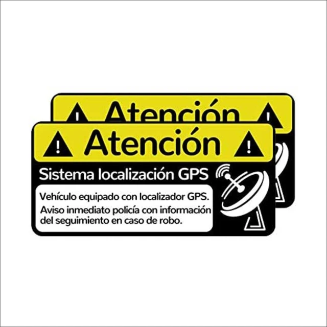 2 unidades - vinilos adhesivos pegatina sticker alarma con aviso