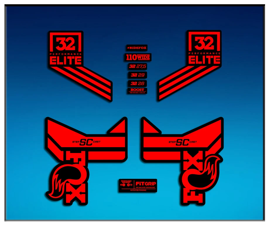 Fox 32 Sc Elite Performance 2017 Am86 Accessori Accessori Ciclismo Adesivi In Vinile Per Mountain Bike Mtb