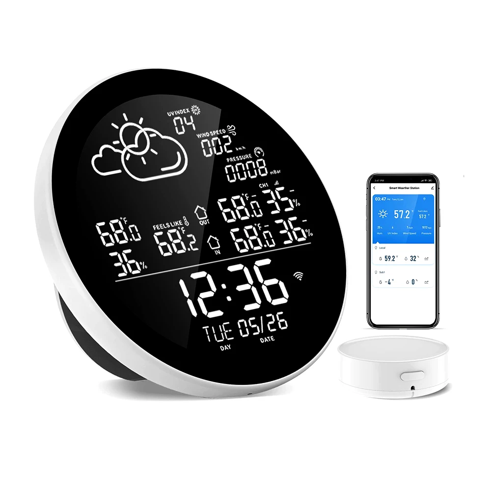 Digital Clock Temperature Wifi Clock Weather Station Wifi Tuya Wifi