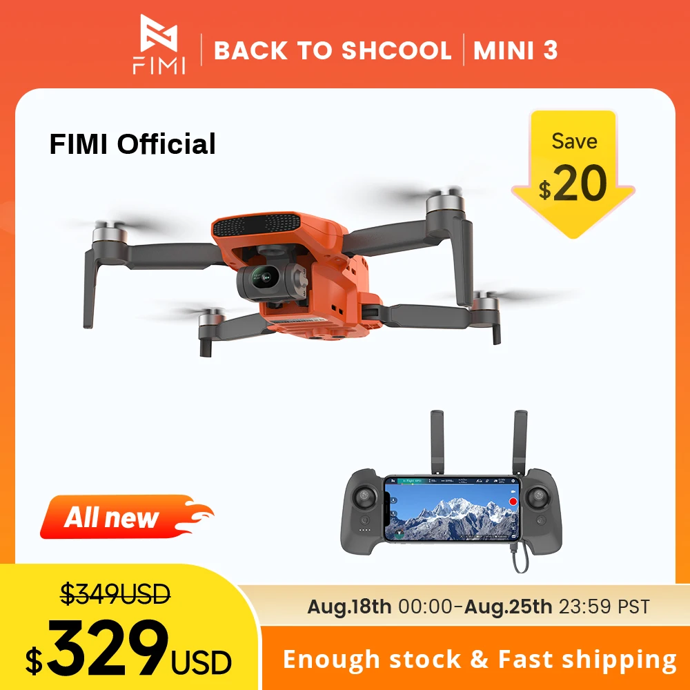 Drone Quadcopter FIMI MINI 3 Camera 245g