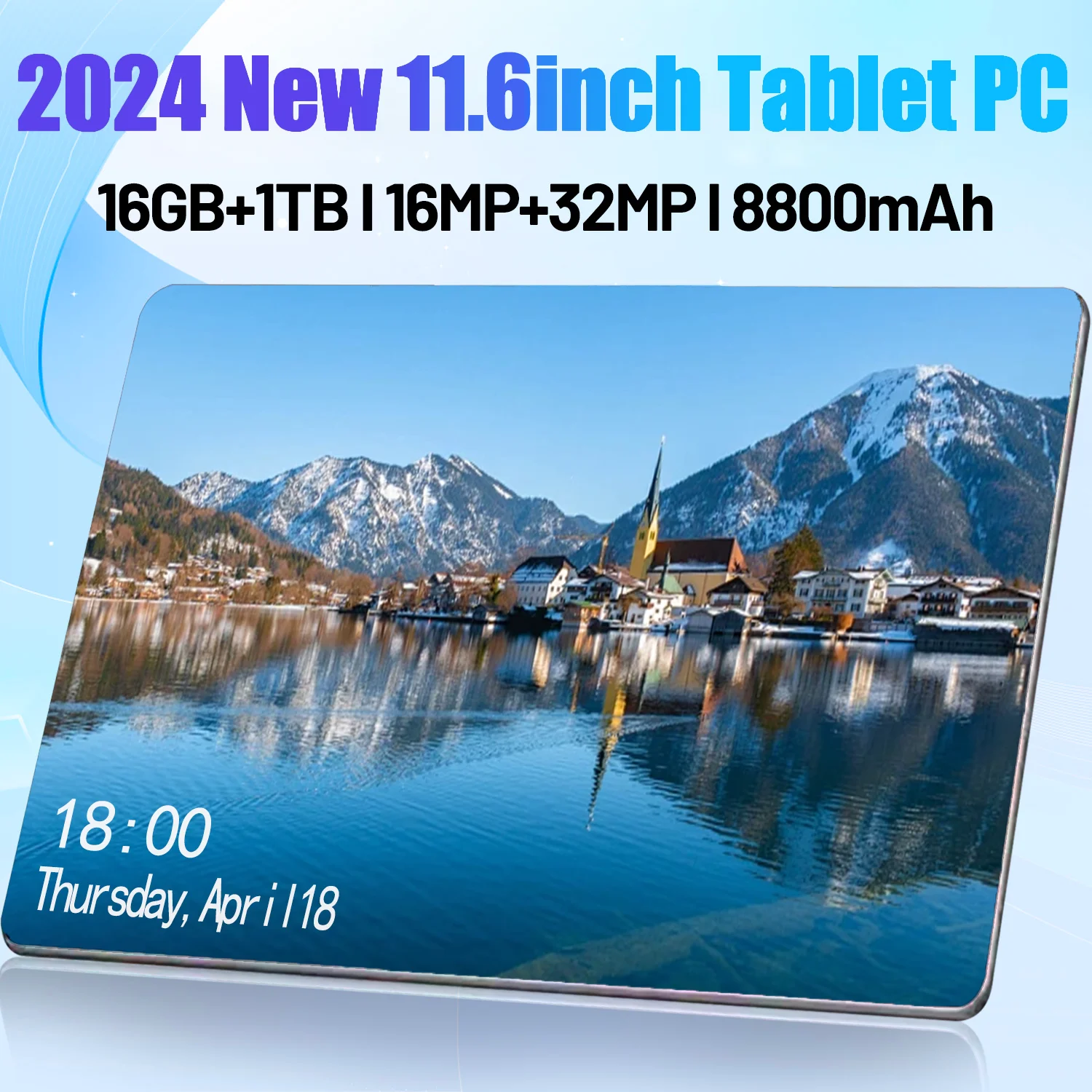 Tablette PC Android 2024 Pouces 5G 11.6, 16 Go De RAM, 1 To 4g Hd Screen
